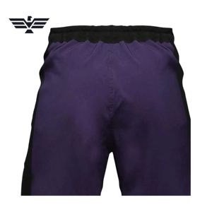 Custom Purple Black No-Gi BJJ Grappling <b>Shorts</b> Breathable Unisex Elastic Waist Premium MMA Fight Training <b>Shorts</b> 100% <b>Polyester</b> - Product Image 3