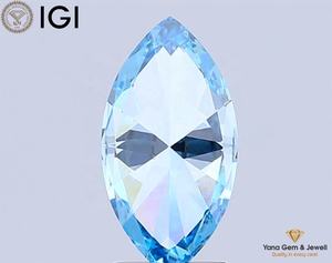 Diamante Cultivado en Laboratorio con Certificación IGI, Corte Marquesa, 2.00 Quilates, Color Azul Intenso, Claridad VS1, CVD, para Joyería de Primera Calidad - Product Image 6