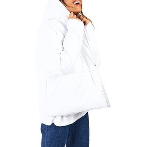 Hot Sale <b>Women's</b> Long Sleeve Waterproof Cotton Embroidery Puffer <b>Jacket</b> Winter <b>White</b> Thick Bubble Coat - Product Image 6