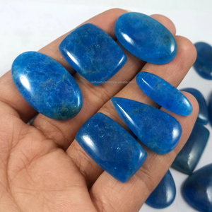 Apatite en gros, pierres précieuses naturelles, cabochons et cabochons ovales à dos plat, forme coussin, faits à la main - Product Image 5