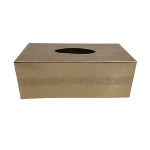 Haute qualité nouveau Design belle couleur or fer métal Rectangle boîte à mouchoirs en laiton finition à la main en vrac - Product Image 1