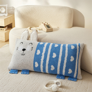 Super Soft 50*100cm Cute Rabbit Pattern Knitted <strong>Cushion</strong> <strong>Cover</strong> 100% Polyester Microfiber Long <strong>Bolster</strong> Pillow for Home Decor BQT - Product Image 5