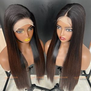 Meilleur Prix de Gros Pointe Brune Extensions de Cheveux Humains Vierges Vietnamiens Remy Style Droit HD pour Perruque Machine Double - Product Image 4