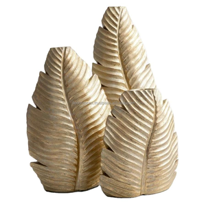 Florero de Metal hecho a mano para mesa, regalos de bienvenida y decoración, Metal jarrón de chapado en oro, florero de decoración de Metal atemporal - Product Image 5