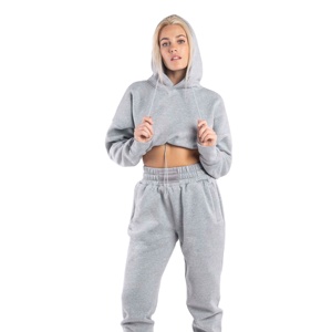 Conjunto Deportivo de 2 Piezas para Mujer, Forrado de Felpa, Térmico, para Invierno, con Logotipo Personalizado, Ropa Deportiva para Clima Frío, Venta al Por Mayor Internacional de Outfitize - Product Image 1