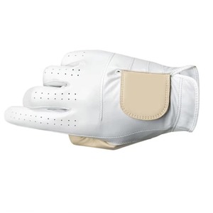 Gants de golf en cuir véritable blanc, respirants, unisexes, à enfiler, protection des mains pour le sport - Product Image 5