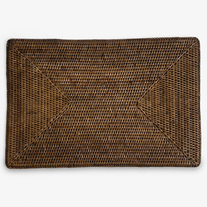 Handwoven Rectangular Rattan Charger <b>Plates</b> Boho Rattan Placemat OEM Accepted Wicker Charger <b>Plate</b> From Vietnam - Product Image 1