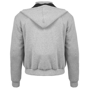 Sudadera con Capucha Gris para Hombre, Corte Regular, Casual, con Cierre y Bolsillo Frontal, Material French Terry, para Otoño - Product Image 4