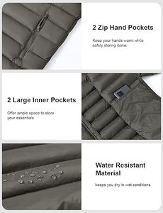 Men's Lightweight Packable Puffer Jacket Waterproof <b>Winter</b> Hood Jacket Custom Packable <b>Quilted</b> Puffer Jacket With Storage Pouch - Product Image 4