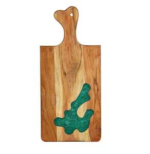Tabla de Cortar de Resina Epoxi y Madera, Tabla para Queso de Resina Epoxi, Tamaño Personalizado, Artesanía Natural - Product Image 3