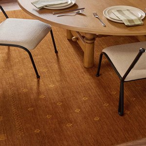 Tapis en laine rustique géométrique moderne, tissé à la main, de luxe, style tribal minimaliste, tapis haut de gamme pour salon, chambre à coucher, décoration intérieure - Product Image 3