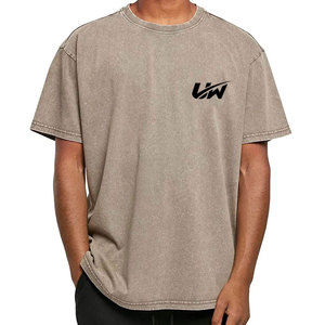 T-shirts imprimés délavés à l'acide, coupe ample, haute qualité, fabriqués au Pakistan, prix de gros, 100% coton, pour hommes - Product Image 2