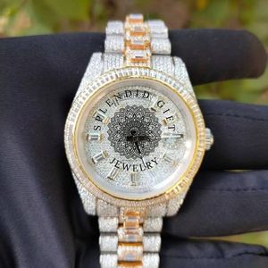 Reloj de Diamantes en Forma de Corazón, Moissanita, Plata, Analógico, Cuarzo, Joyería de Lujo para Hombre, Cierre Oculto, Correa de 15 mm, Cristal de Zafiro, ETA - Product Image 1
