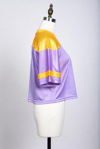 เสื้อฟุตบอลพิมพ์ลายตามสั่ง ทรงครอป แห้งเร็ว ผ้าตาข่าย ทรงบ็อกซี่ โอเวอร์ไซส์ สไตล์วินเทจอเมริกัน เสื้อยืดยูนิเซ็กส์ สตรีทแวร์ - Product Image 2