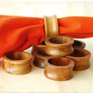 American Style Wooden Resin Modern Style Napkin <b>Ring</b> Holder Tissue <b>Plate</b> Decor Top Quality Restaurant Tableware for Parties Use - Product Image 4