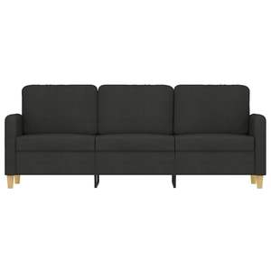 โซฟาผ้าสีดำ 3 ที่นั่ง โพลีเอสเตอร์ 100% พร้อมโครงโลหะเท็กซ์ไทล์ สำหรับห้องนั่งเล่น - Product Image 3