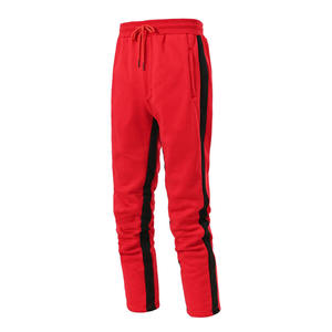 Pantalones deportivos casuales de poliéster amarillo para hombre, con forro polar, antipilling, cintura elástica con cordón, tiro medio, ligeros, para otoño - Product Image 3