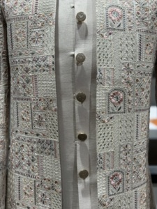 Luxury <b>Men's</b> Ivory Embroidered Indo Western Sherwani Set with Long Jacket <b>Kurta</b> & Pant Designer Wedding Reception Groom Outfit - Product Image 5