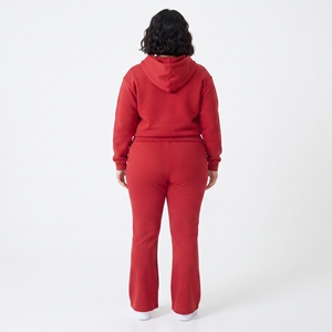 Women <b>Plus</b> <b>Size</b> Hooded Tracksuit Full Length Puff Printing Hoodie Flare Sweatpants <b>Set</b> 100% Cotton Zipper Hoodies <b>Jogger</b> <b>Sets</b> - Product Image 2