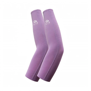 ปลอกแขนกันแดดผู้ชาย GYM ACTIVE แขนยาว สีม่วงล้วน โพลีเอสเตอร์ UPF50+ ระบายอากาศได้ดี น้ำหนักเบา กระชับกล้ามเนื้อ - Product Image 1