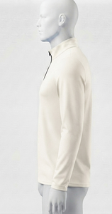 เสื้อแขนยาวผู้ชายแบบถักสีครีม คอตั้ง ทรงปกติ ใส่ได้ในฤดูใบไม้ร่วง - Product Image 3