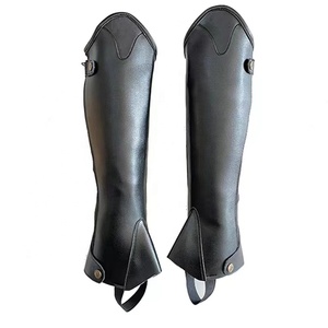 Polainas de Cuero Genuino Premium hasta la Rodilla para Equitación y Uso al Aire Libre - Product Image 1
