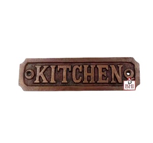 Cast Iron and Brass Interior Apartment House Room <b>Door</b> Sign Kitchen Wall Mounted Hotel Doorplate Plaques - Product Image 1