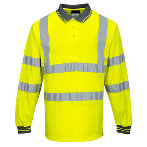 Hot Sale Long Sleeve <b>Work</b> Wear Hi Vis Polo Shirt Reflective Safety Security Outdoor <b>Work</b> Construction Polo Shirts - Product Image 5