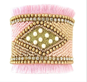 Nuevo Brazalete Bordado de Alta Calidad con Cuentas Multicolores de la India, Hecho a Mano para Mujeres y Niñas, Etsy - Product Image 1