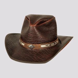 Sombrero de Vaquero de Cuero Genuino Hecho a Mano, Estilo Vintage Occidental, Ala Ancha, Sombrero para el Sol, Venta al Por Mayor, MOQ Disponible - Product Image 5