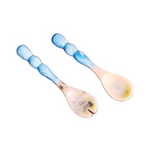 Cuillères à salade modernes en résine de luxe, écologiques, compatibles lave-vaisselle, ustensiles de cuisine, fabriquées en Inde - Product Image 1