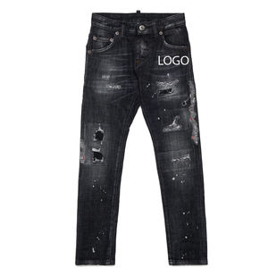 Pantalon en jean tendance pour garçons, coupe slim, délavage vintage, tissu doux au toucher, taille ajustable, durable, pour usage quotidien décontracté 2026 - Product Image 1