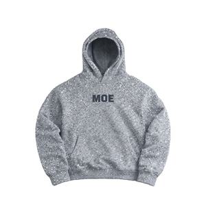 Sweats à capuche tendance à double capuche entièrement recouverts de strass, streetwear Y2K, vente en gros, logo personnalisé, fabricant OEM, fournisseur de marque privée, États-Unis - Product Image 1