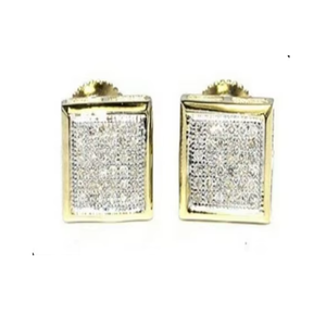 Boucles d'oreilles clous en diamant naturel véritable taille brillant 0,50 carats |   Or jaune 10 carats |   Micro-insert |   Bijoux ethniques raffinés pour femmes - Product Image 3