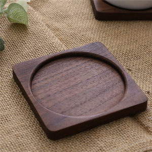 แผ่นรองแก้วไม้ทรงกลมและสี่เหลี่ยม แผ่นรองแก้วกาแฟขนาดเล็ก - Product Image 3