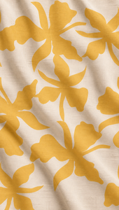 Tissu en coton biologique léger peigné à imprimé floral vert, tissé délavé pour pantalons larges décontractés d'été pour femmes - Product Image 2