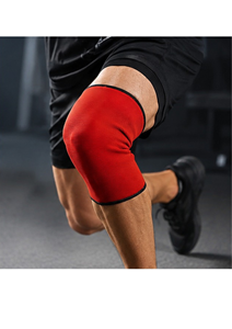 Soporte de Rodilla Unisex Rojo Transpirable con Cierre Ajustable de Velcro para Protección en Entrenamiento de Fuerza - Product Image 5