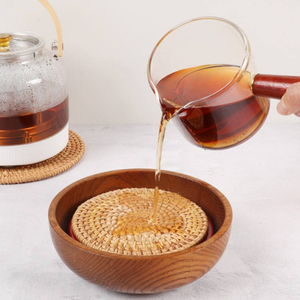 Platos de Bambú y Ratán Hechos a Mano en Vietnam, Diseño Clásico de Flores, Posavasos Tejidos Naturales, Exportación al por Mayor TUYET DUNG - Product Image 1