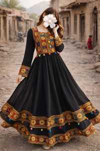 High Quality Custom Colors Afghan Kuchi Women <b>Dresses</b> Casual & Party Wear Women's Indian Banjara Style Vintage <b>Dresses</b> - Product Image 3