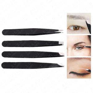 Ensemble de pinces à épiler professionnelles en acier inoxydable, pinces à épiler inclinées, précision, antistatiques, kit d'outils de beauté et de soins personnels - Product Image 2