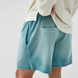 Nuevo artículo en oferta: Pantalones cortos lisos para hombre, 100% algodón transpirable, con logo impreso DTG personalizado, talla grande, estilo jogger. - Product Image 4