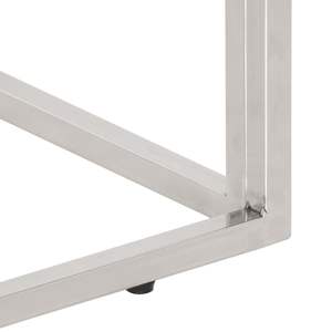 Mesa de Centro Moderna de Acero Inoxidable Plateado con Vidrio Templado, Diseño Contemporáneo - Product Image 6