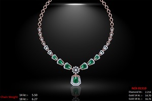Conjunto de Collar Chapado en Oro Rosa de 14 Quilates con Diamantes Naturales Brillantes de 3.36ct GH VS-SI, Joyería de Lujo para Mujer, Privaa Jewels - Product Image 3