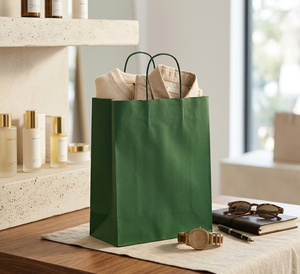 Kraft Paper Handle Bags Supporting Custom Colored Handle Bags Used for Holiday celebrations and <b>Small</b> <b>Gift</b> Packaging. - Product Image 2