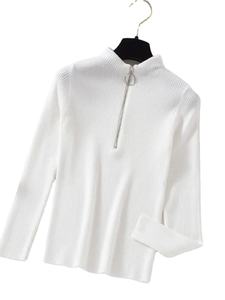 Suéteres de Punto Sólido de Moda para Mujer, Suéteres de Lana/Acrílico de Invierno, Vintage, Manga Larga, Cuello Alto a Media Altura, Estilo Casual Chic - Product Image 4