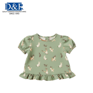 Ensemble de robe tutu florale pour bébé, 2 pièces, respirant, polyester/coton, tenue de fête pour bébé fille, boutique pour tout-petits, fabrication OEM en Malaisie - Product Image 1