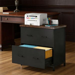 Home Office <b>Filing</b> Cabinets with Multiple <b>Storage</b> Spaces and Printer Racks - Product Image 2