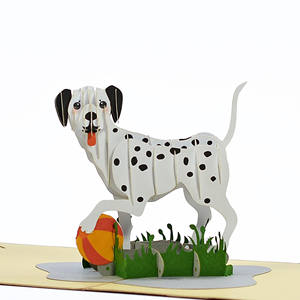 Cartes vierges de voeux popup 3D d'animaux de chien de haute qualité avec note et enveloppe fabriquées au Vietnam fournisseur - Product Image 2
