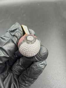 Colgante de Pokebola con Incrustaciones de Moissanita Multicolor, Acabado Deportivo para Amantes de los Juegos, Plata 925, Joyería Fina, Colgantes y Dijes - Product Image 5