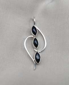 Colgante de ónix negro, joyería de plata de ley 925 para mujer, collar de piedras preciosas naturales, regalo minimalista elegante - Product Image 5